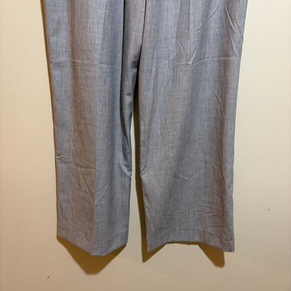 Abercrombie & Fitch Curve Love Sloane Tailored Pant Pleated Wide Leg Gray - Picture 12 of 16